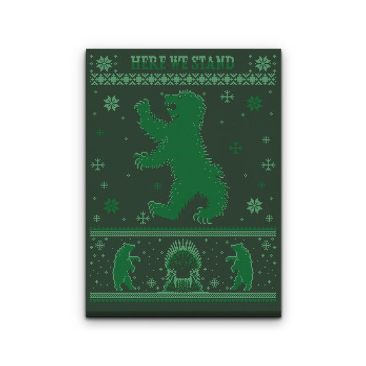 Black Bear Sweater - Canvas Print