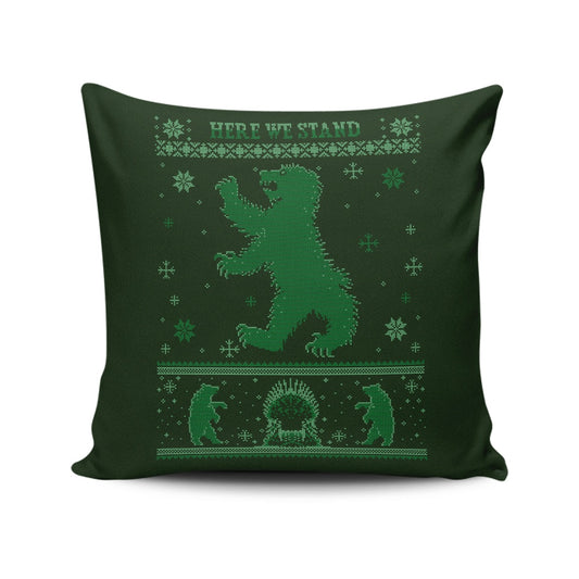 Black Bear Sweater - Throw Pillow