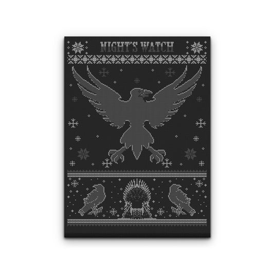 Black Crow Sweater - Canvas Print