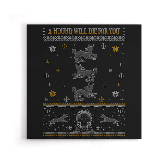 Black Hounds Sweater - Canvas Print