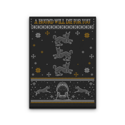 Black Hounds Sweater - Canvas Print