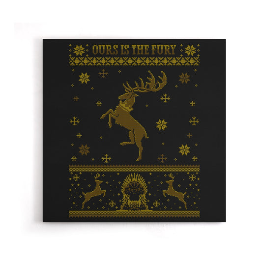 Black Stag Sweater - Canvas Print