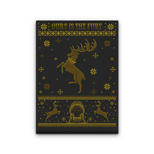 Black Stag Sweater - Canvas Print