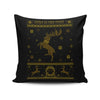 Black Stag Sweater - Throw Pillow