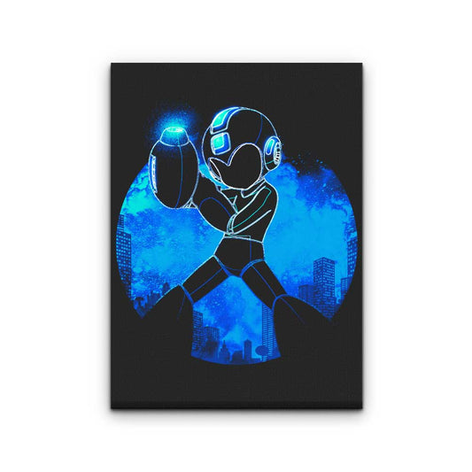 Blue Bomber Orb - Canvas Print