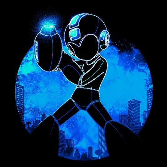 Blue Bomber Orb - Wall Tapestry