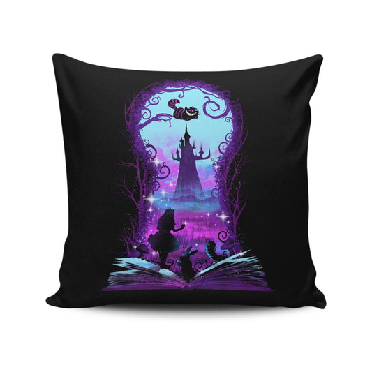Book of Wonderland (Alt) - Throw Pillow