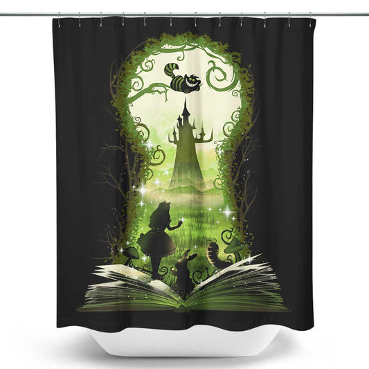 Book of Wonderland - Shower Curtain