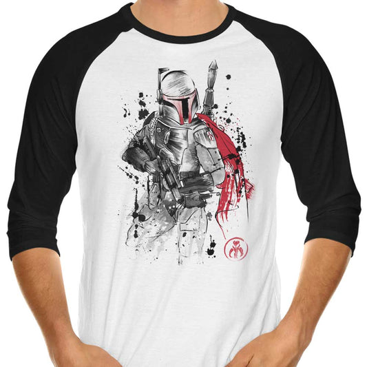 Bounty Hunter Sumi-e - 3/4 Sleeve Raglan T-Shirt