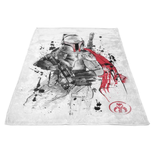 Bounty Hunter Sumi-e - Fleece Blanket