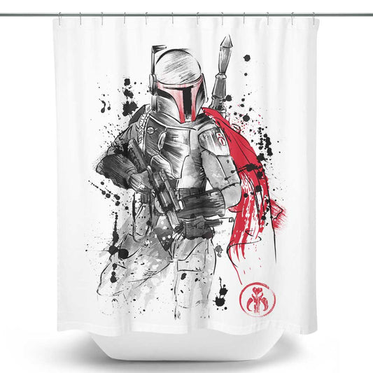 Bounty Hunter Sumi-e - Shower Curtain
