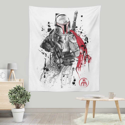 Bounty Hunter Sumi-e - Wall Tapestry