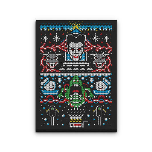 Bustin X-Mas Sweater - Canvas Print