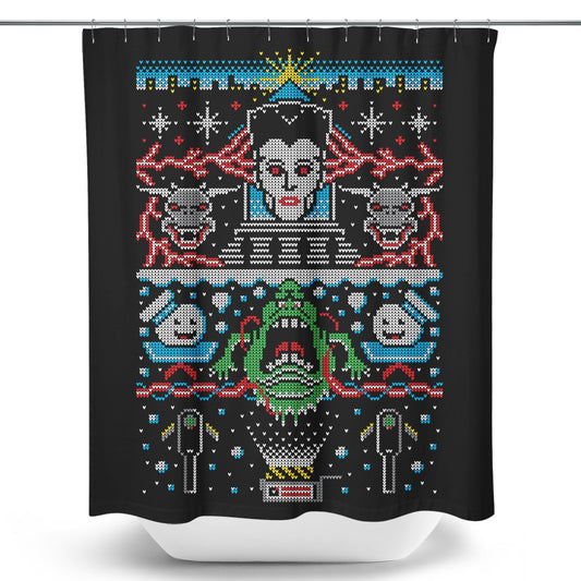 Bustin X-Mas Sweater - Shower Curtain