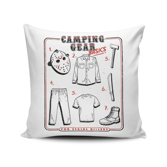 Camping Gear Basics - Throw Pillow