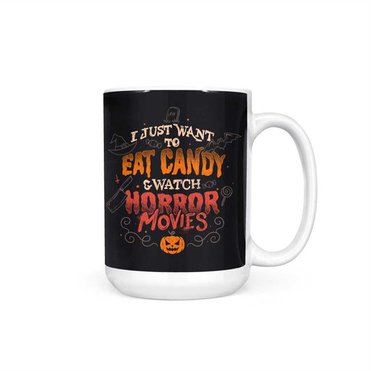 Candy and Horror Movies - Mug