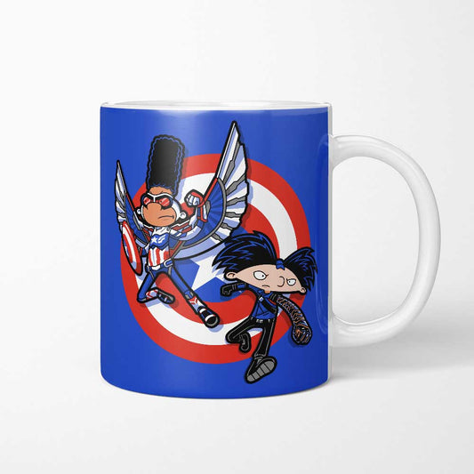 Captain Tallhair and Football Soldier - Mug