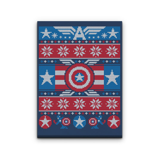 Captain's Christmas Sweater - Canvas Print