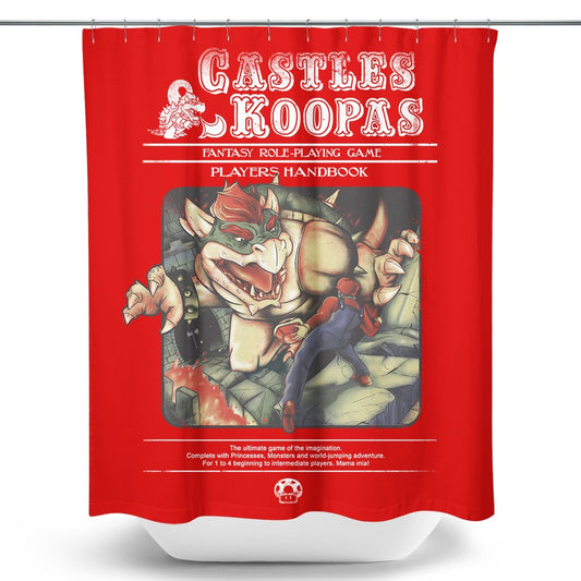 Castles and Koopas - Shower Curtain