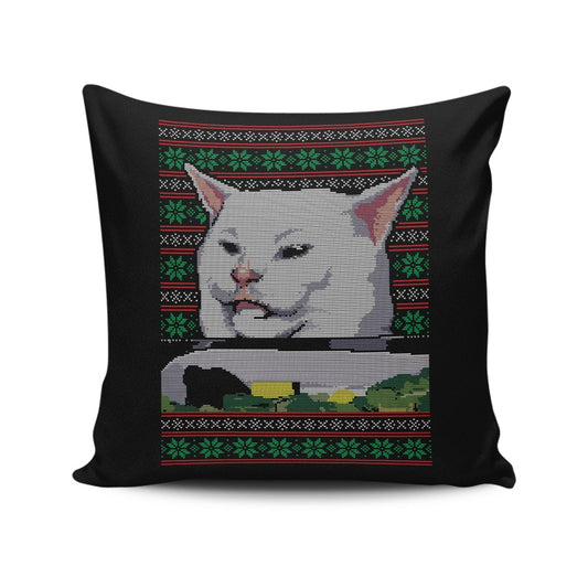 Cat Yelled at Sweater - Throw Pillow
