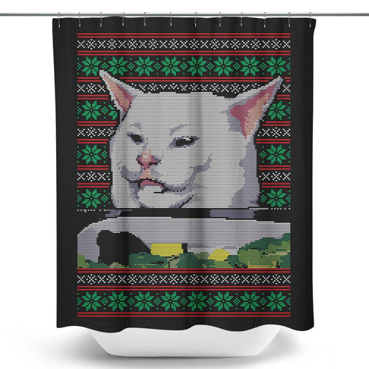 Cat Yelled at Sweater - Shower Curtain