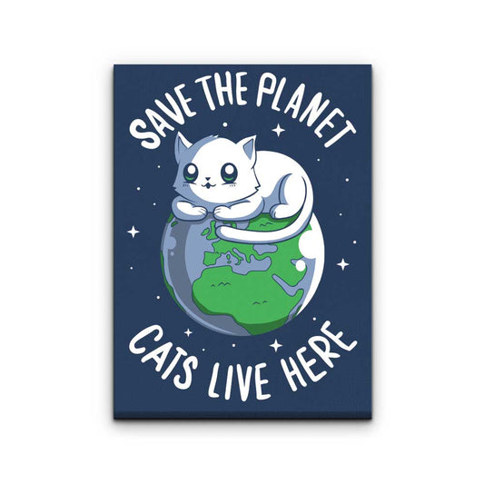 Cats Live Here - Canvas Print