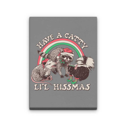Catty Li'l Hissmas - Canvas Print