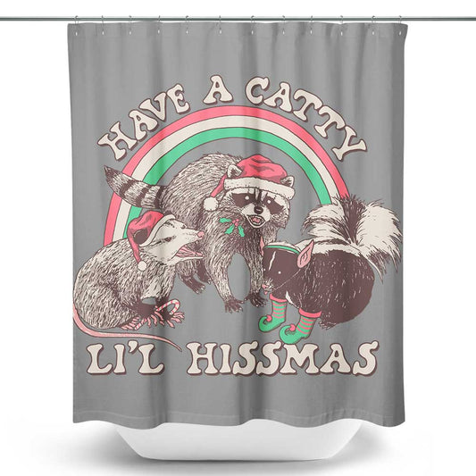 Catty Li'l Hissmas - Shower Curtain