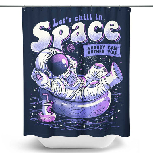 Chilling in Space - Shower Curtain