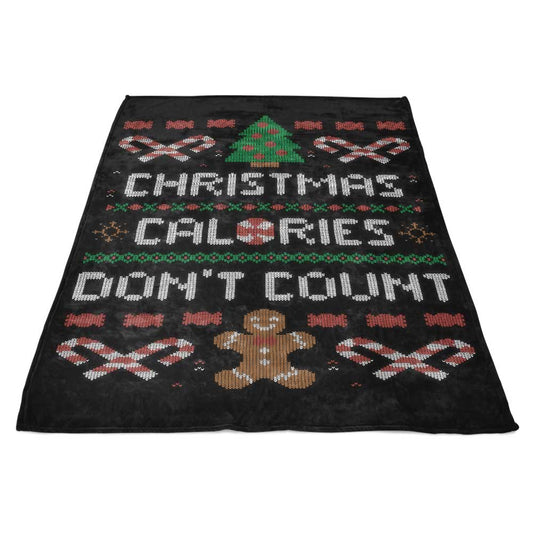 Christmas Calories Don't Count - Fleece Blanket