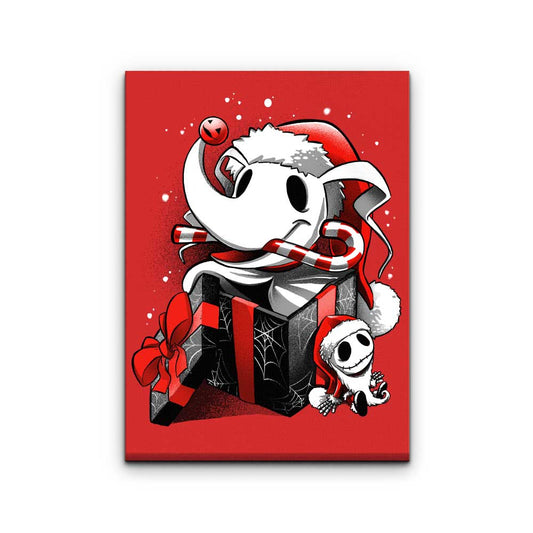 Christmas Ghost Dog - Canvas Print