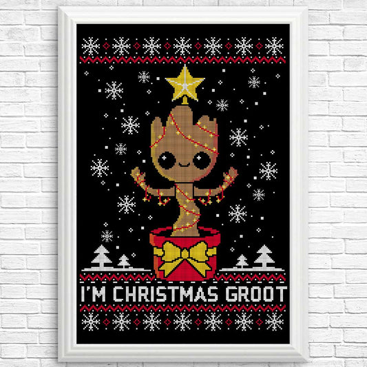 Christmas Groot - Posters & Prints