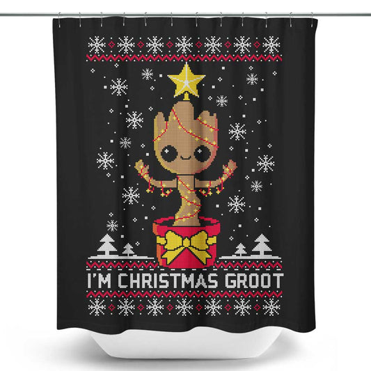 Christmas Groot - Shower Curtain