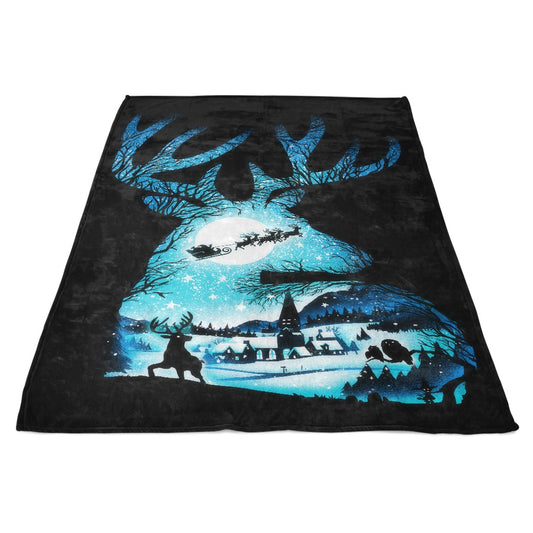 Christmas Reindeer - Fleece Blanket