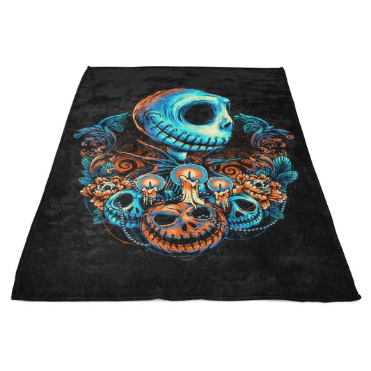 Colorful Pumpkin King - Fleece Blanket