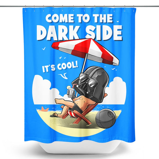 Cooler on the Dark Side - Shower Curtain