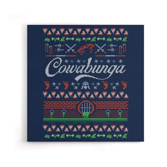 Cowabunga Christmas - Canvas Print