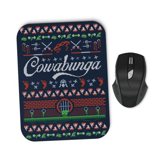 Cowabunga Christmas - Mousepad