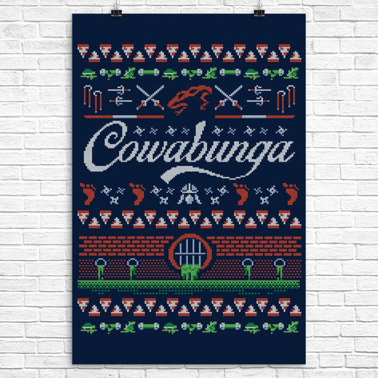 Cowabunga Christmas - Poster