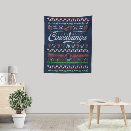 Cowabunga Christmas - Wall Tapestry