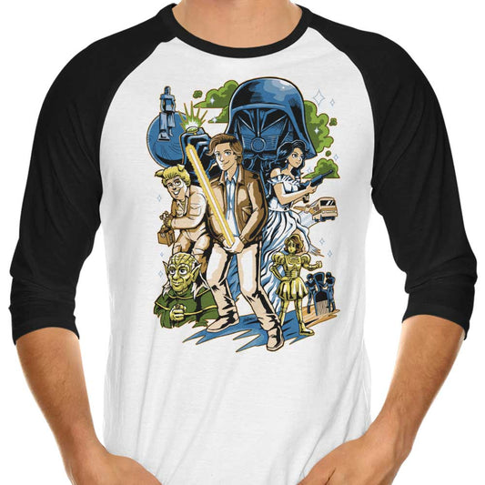 Crazy Space - 3/4 Sleeve Raglan T-Shirt