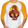 Crimson Sunset - 3/4 Sleeve Raglan T-Shirt