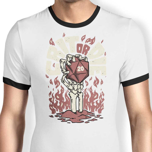 Crit or Die - Ringer T-Shirt