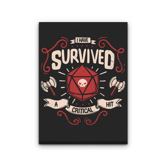 Critical Hit Survivor - Canvas Print