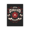Critical Hit Survivor - Canvas Print