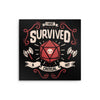 Critical Hit Survivor - Metal Print