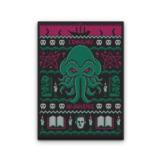 Cthulhu Awakens Sweater - Canvas Print