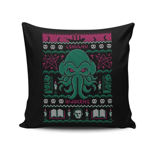 Cthulhu Awakens Sweater - Throw Pillow