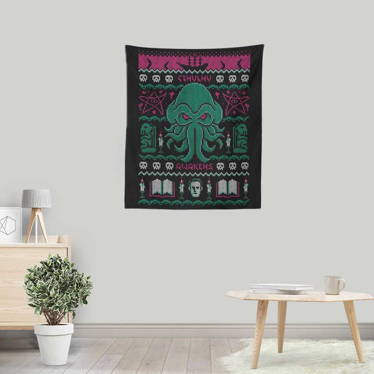 Cthulhu Awakens Sweater - Wall Tapestry