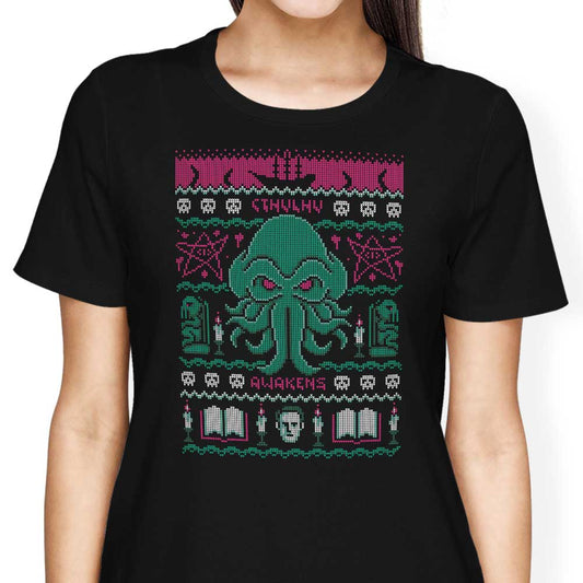 Cthulhu Awakens Sweater - Women's Apparel